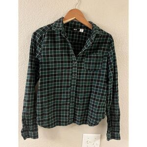 BDG‎ Green & Black Checked Flannel Small
